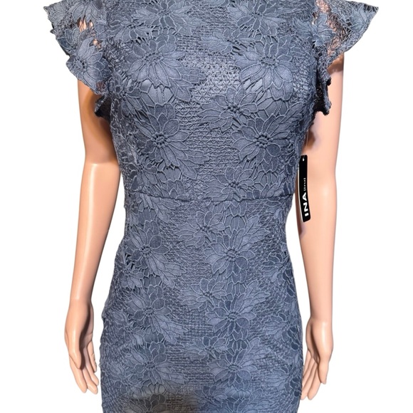 SER.O.YA Dresses & Skirts - SER.O.YA Floral Lace Midi Dress aqua